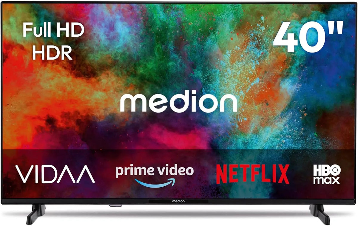 TV 100 MD 840101 Smart TV, 100,3 cm, 40 inch, Full HD, Bluetooth-connectiviteit, MEDION Full HD, 3 cm, VIDAA Store, Prime Video