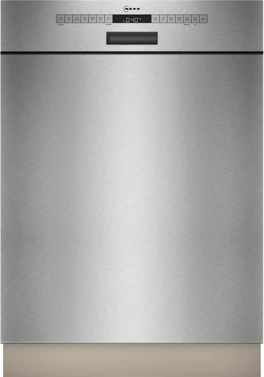 S125ECS15E N 50 vaatwasser, 60 cm, stille werking, Slimme onderbouw, Made in Germany, sterke reiniging met Chef 70oC, geborsteld staal