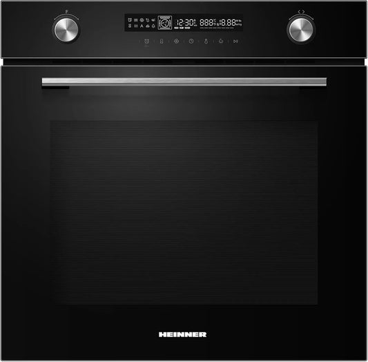 HBO-M7212GCDRP-GBK elektrische oven, digitaal display, inbouwoven, Pyrolyse reiniging, Touch display, Turbo & Grill, Zwart Glas