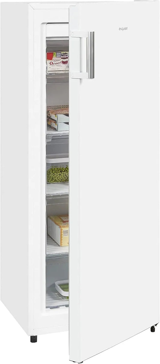 Exquisit GS231-NF-H-010E vriezer, 155 l, No Frost, No Frost-technologie, staand apparaat, snelvries-functie, deuraanslag verwisselbaar