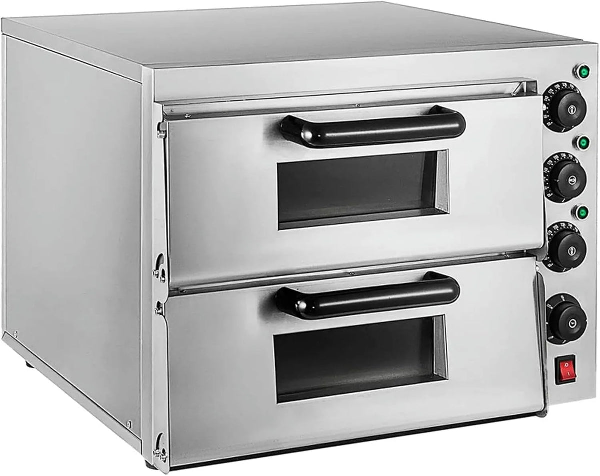 Pizzaoven, roestvrijstalen behuizing, Elektrische Pizza Oven Aanrecht