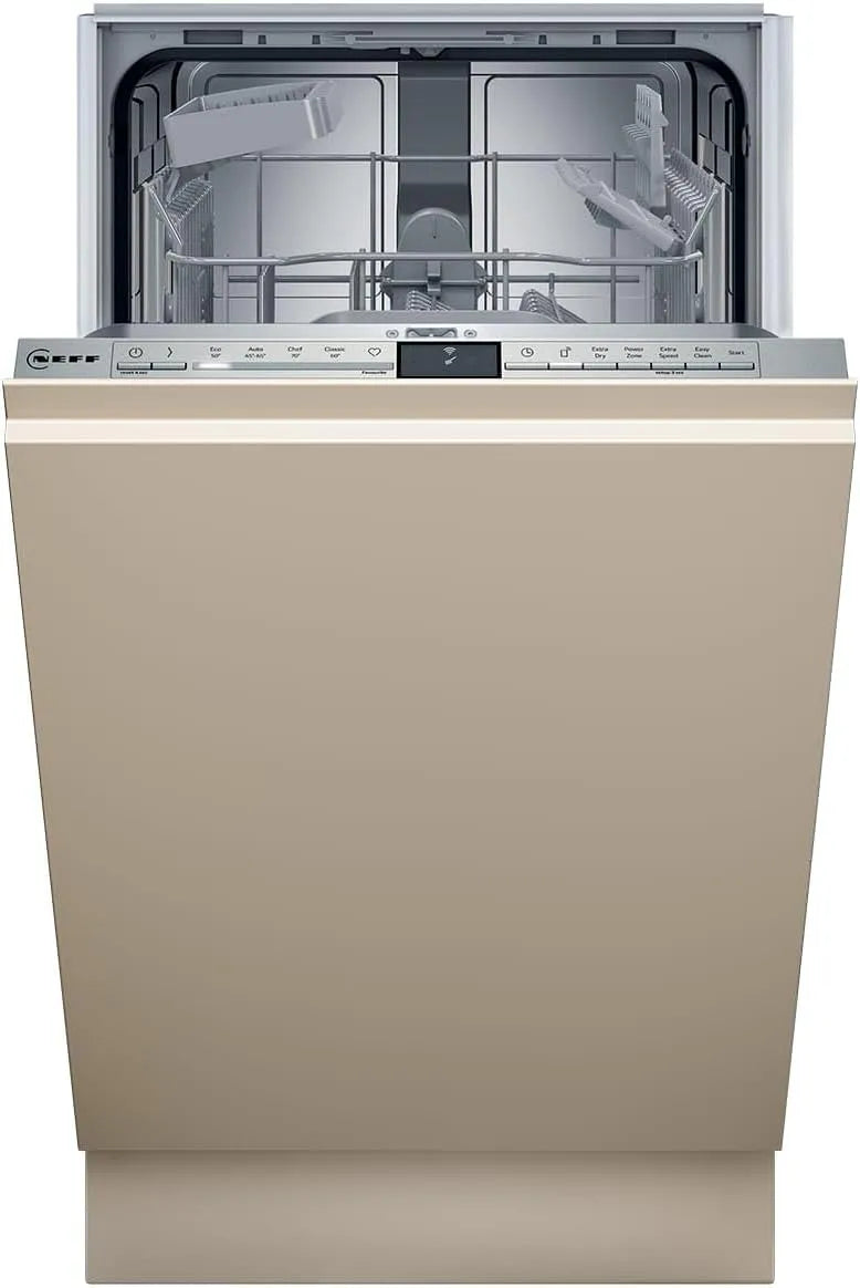 S853HKX14E N 30 vaatwasser, 45 cm, stille werking, slimme volledig geïntegreerd, bijzonder stille, info light, Chef 70 °C voor hardnekkig vuil