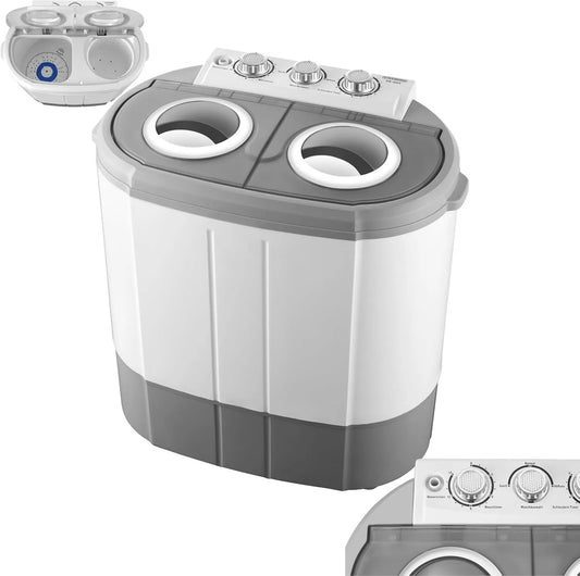 Wasmachine, Steinborg Mini- met centrifuge, 2-vaks toploader, compacte, voor kamperen, reizen en kleine huishoudens