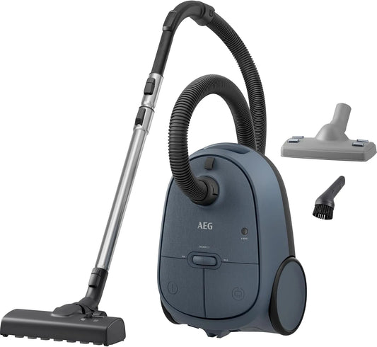 AEG AB61C2DBS CLEAN 6000 stofzuiger, HEPA-filter, Power Variator, S-zak Ultra Lange Prestaties, Rubberen Wielen, HEPA-Filtratie, Denim Blue