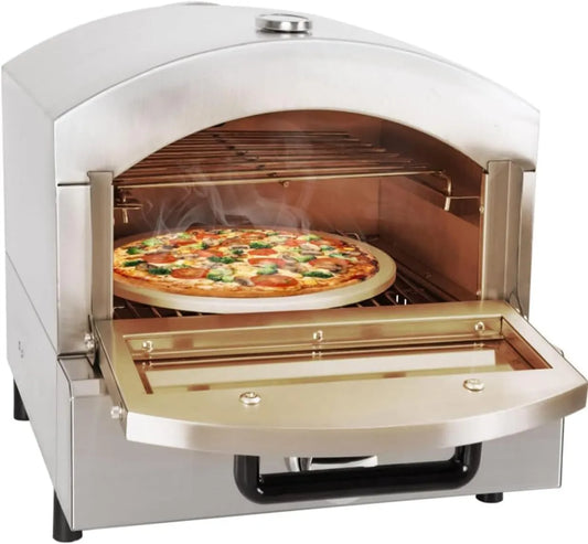 Broodrooster, timer, Toaster Commerciële Pizza Lade Toaster Oven, Roestvrijstalen Elektrische Pizza Oven W/Timer