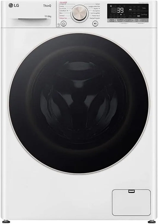 LG D4R7011TSWG.ABWQPIS wasdroger, automatische droogprogramma's voor kleding