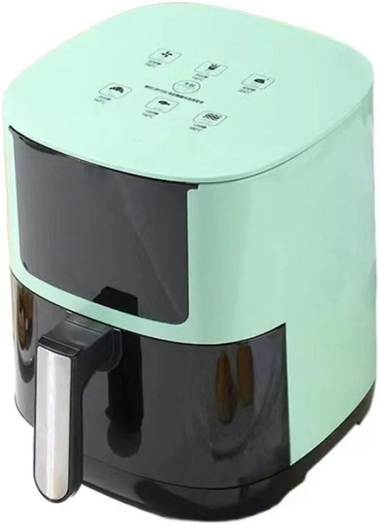 6QT airfryer, touchbediening, digitaal display, digitaal LCD-touchscreen, antiaanbakmand Safehappy