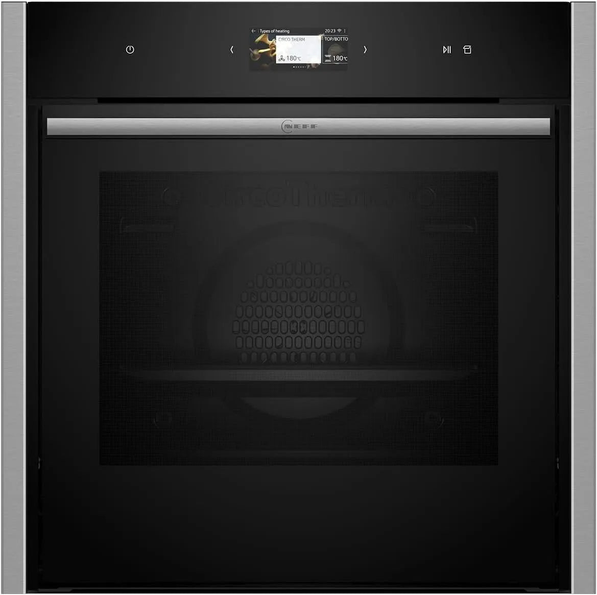 B64FT33N0 N90 elektrische oven, 60 cm, 60 x 60 cm, digitaal display, NEFF Inbouw-stoomoven, geïntegreerde oven 60 x 60 cm, Slide&Hide