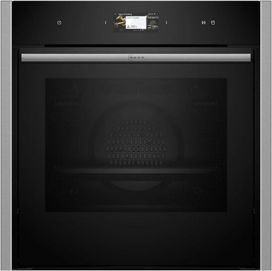 B64FT33N0 N90 elektrische oven, 60 cm, 60 x 60 cm, digitaal display, NEFF Inbouw-stoomoven, geïntegreerde oven 60 x 60 cm, Slide&Hide