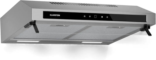 Klarstein afzuigkap, 60 cm, roestvrijstalen behuizing, Purista Force Onderbouw, Dubbele Motor