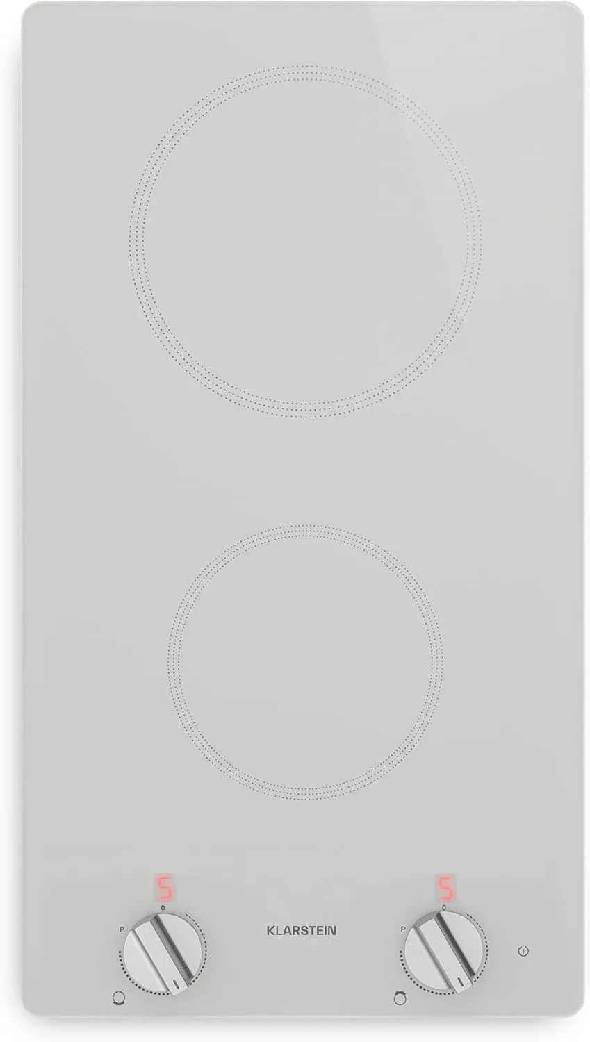 Klarstein inductiekookplaat, 3500 W, 30 cm, 2 zones, Kochheld, draagbare met 2 zones, 3500 W boost, restwarmte-indicator, compact 30 cm keramisch glas