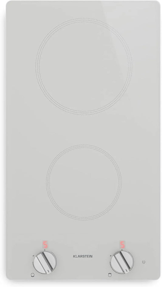 Klarstein inductiekookplaat, 3500 W, 30 cm, 2 zones, Kochheld, draagbare met 2 zones, 3500 W boost, restwarmte-indicator, compact 30 cm keramisch glas