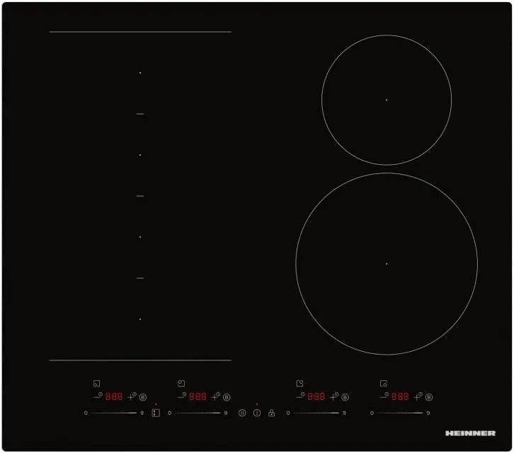 HBHI-M4ZB1FXSMTC inductiekookplaat, Inbouw, Restwarmte-indicator, Zwart Glas