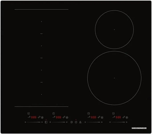 HBHI-M4ZB1FXSMTC inductiekookplaat, Inbouw, Restwarmte-indicator, Zwart Glas