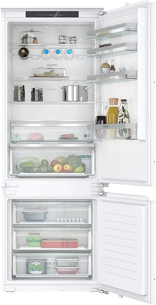 Siemens KB96NVFE0 koel-vriescombinatie, 285 l, 70,8 cm, 193,5 x 70,8 cm, geïntegreerde koelfunctie, iQ300 Slimme inbouw-, plat scharnier
