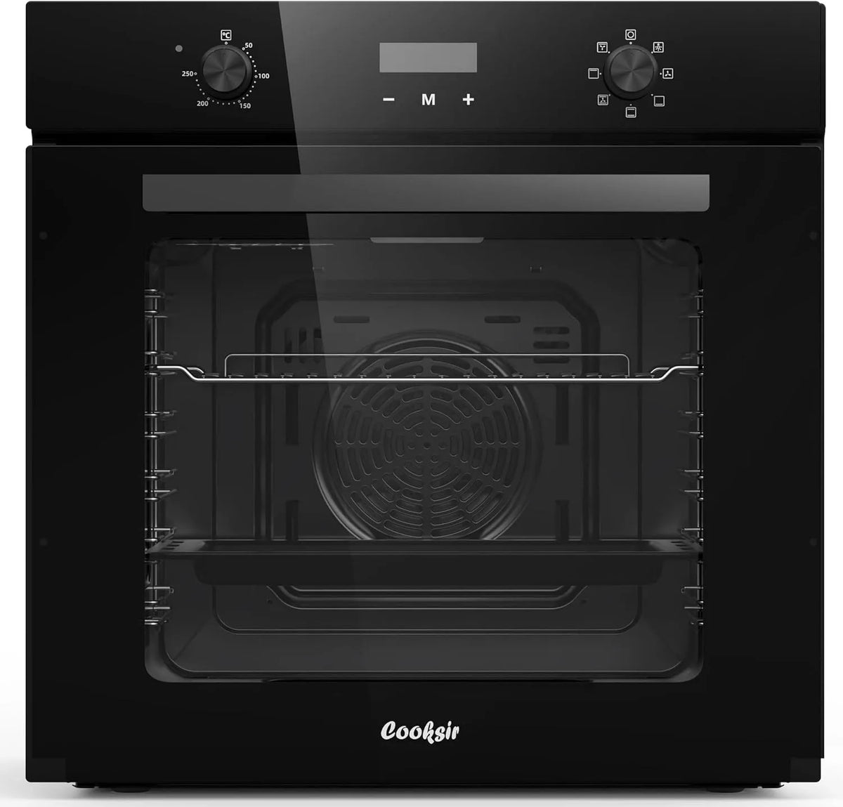 Elektrische oven, 2000 W, 60 cm, timer, draaibare knop, elektronische timer 10 uur, eenvoudige bovenbuis