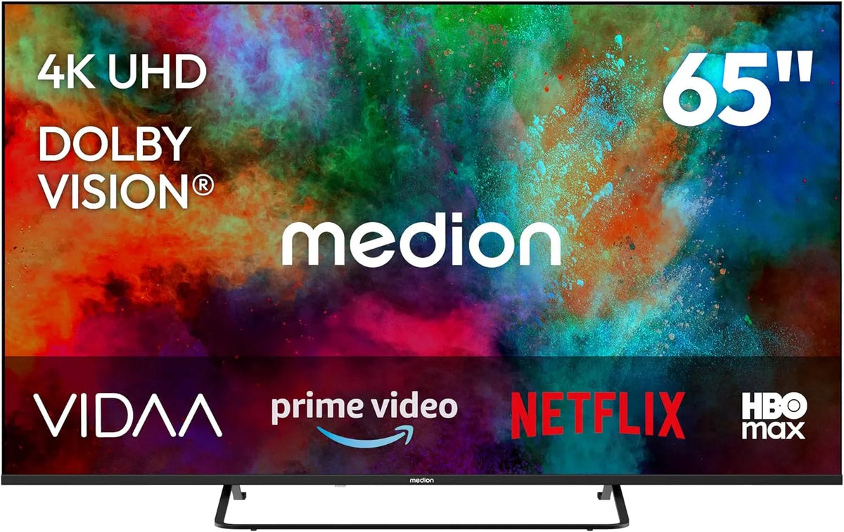 MD865302 MEDION 163 Smart TV, 163.9 cm, Bluetooth-connectiviteit, beeldscherm met netwerk- en multimediafuncties