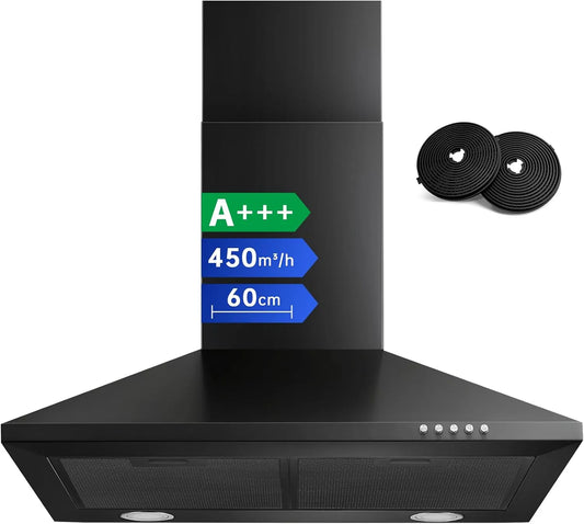 Afzuigkap, 60 cm, TopStrong 60 cm, keukenventilatie met instelbare afzuigstanden