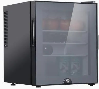 Vriezer, stille werking, 30L Compact Mini Staand, Energiezuinig & Fluisterstil, voor Kantoor, Stijlvol Zwart, Meerdere Deuropties