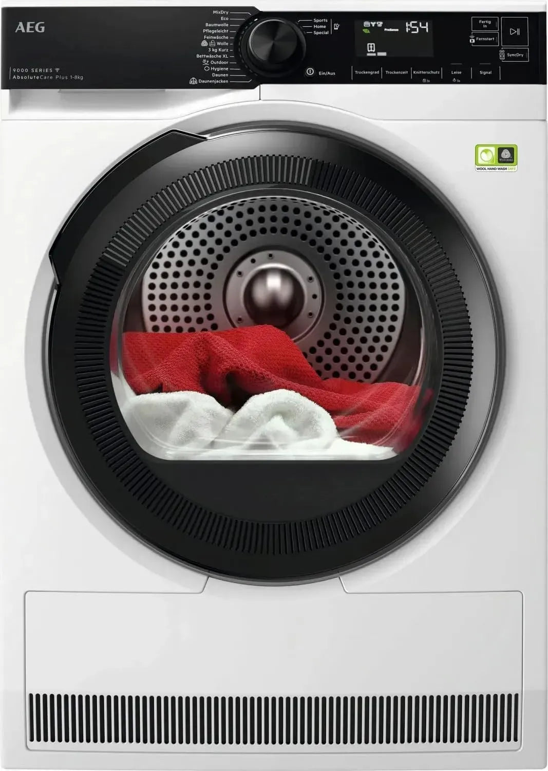AEG warmtepomp, wifi-bediening, WiFi droger 8 kg, serie 9000 AbsoluteCarePlus