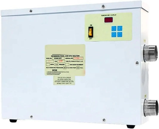 5.5KW warmtepomp, Elektrische voor Zwembaden en Spas, Hoogrendement Verwarming met Digitale Controller, Duurzame Gegalvaniseerde Staal Constructie