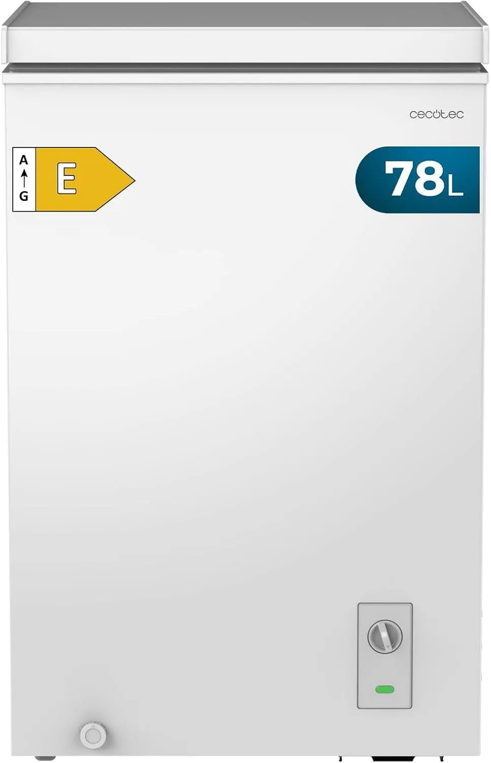 Cecotec vriezer, Bolero CoolMarket Chest 78 White E. Vrieskast, mechanische bediening, instelbare thermostaat, handmatig ontdooien